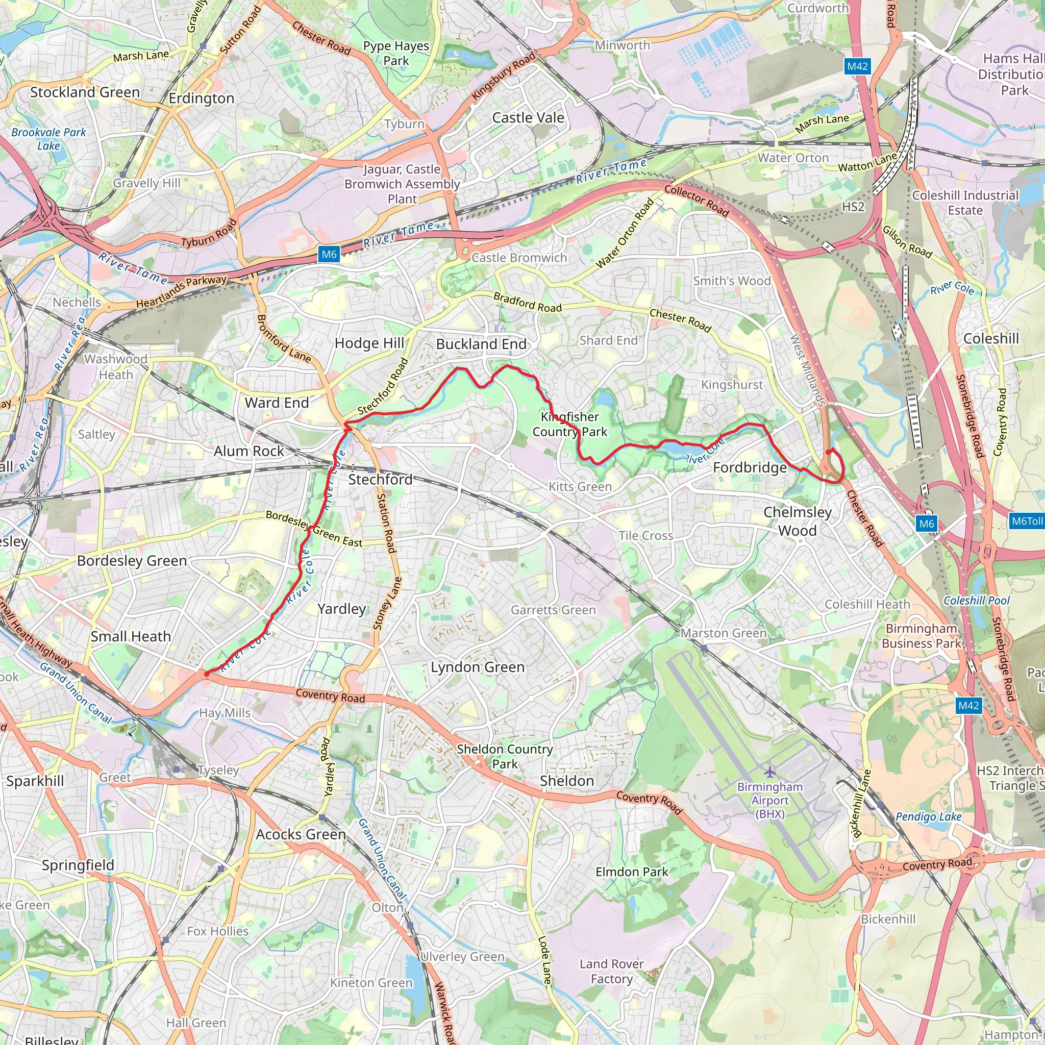 Cole Valley Way - Project Kingfisher mobile static map