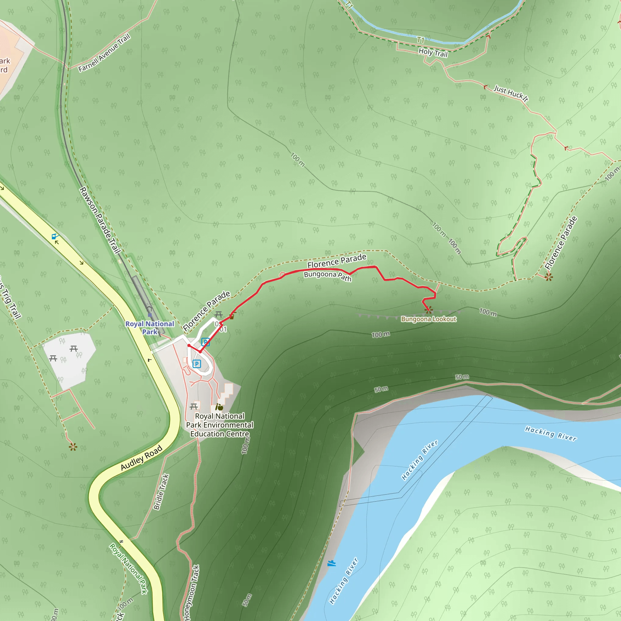 Bungoona Lookout and Path mobile static map