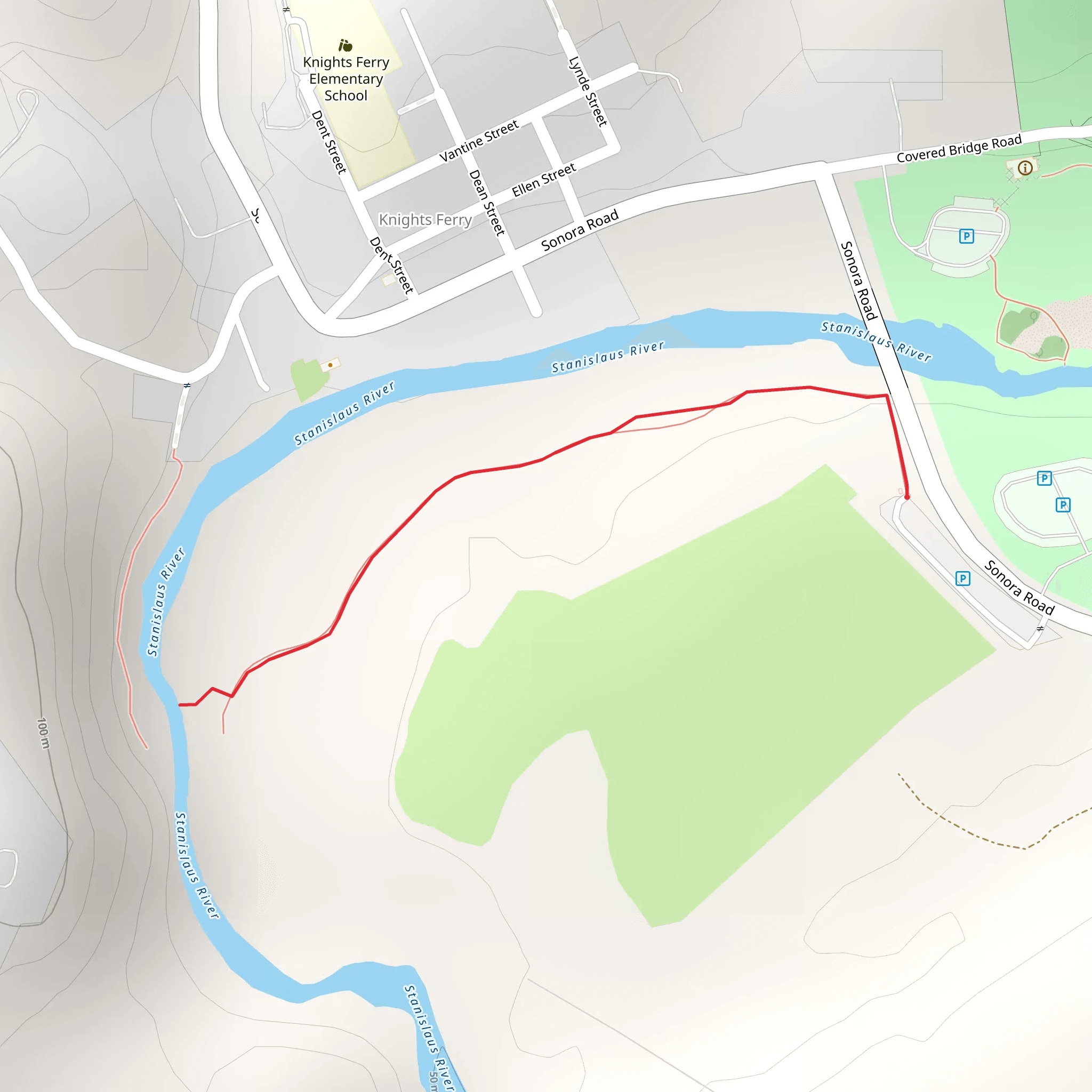 Stanislaus River from Sonora Road mobile static map