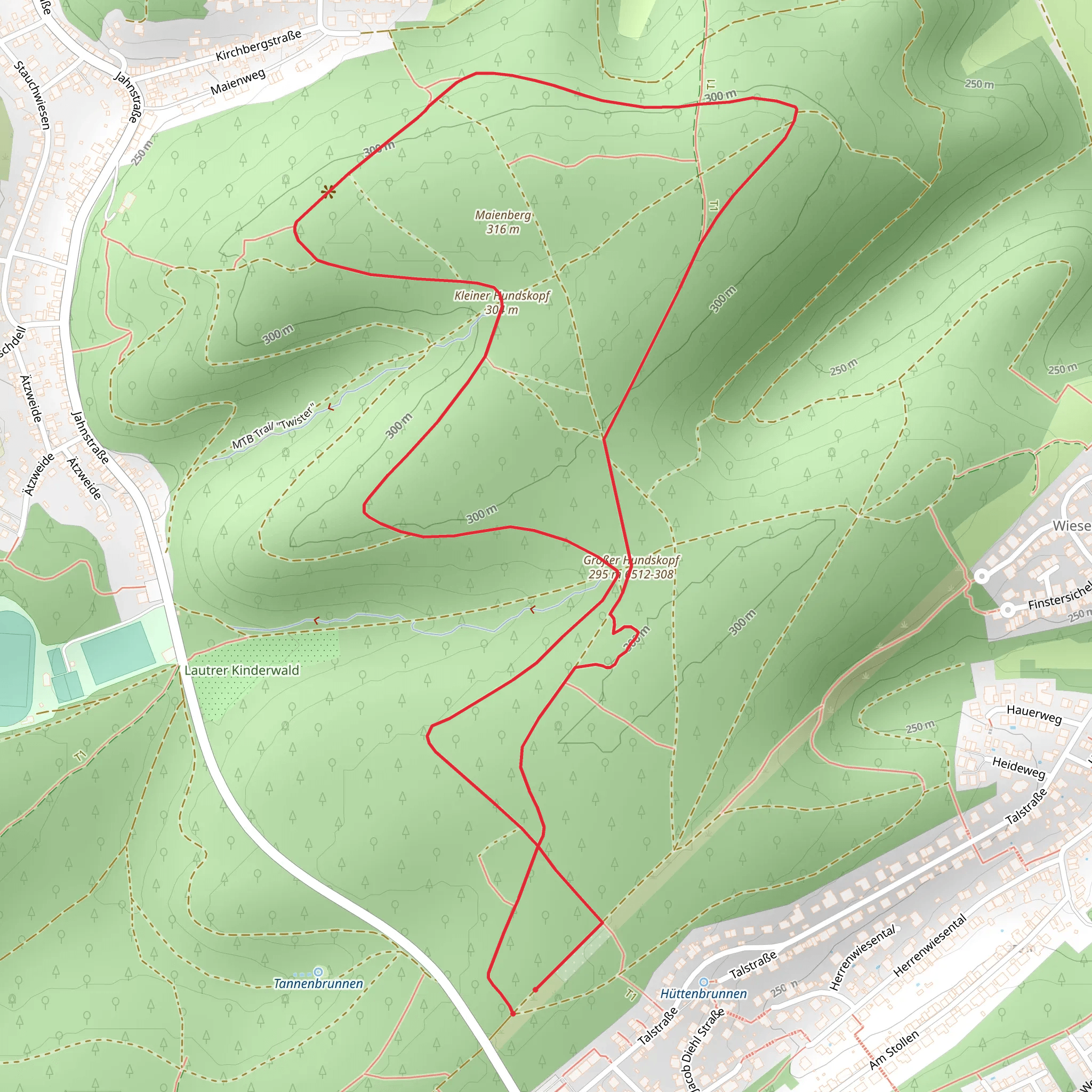 Kleiner Hundskopf and Großer Hundskopf Loop mobile static map