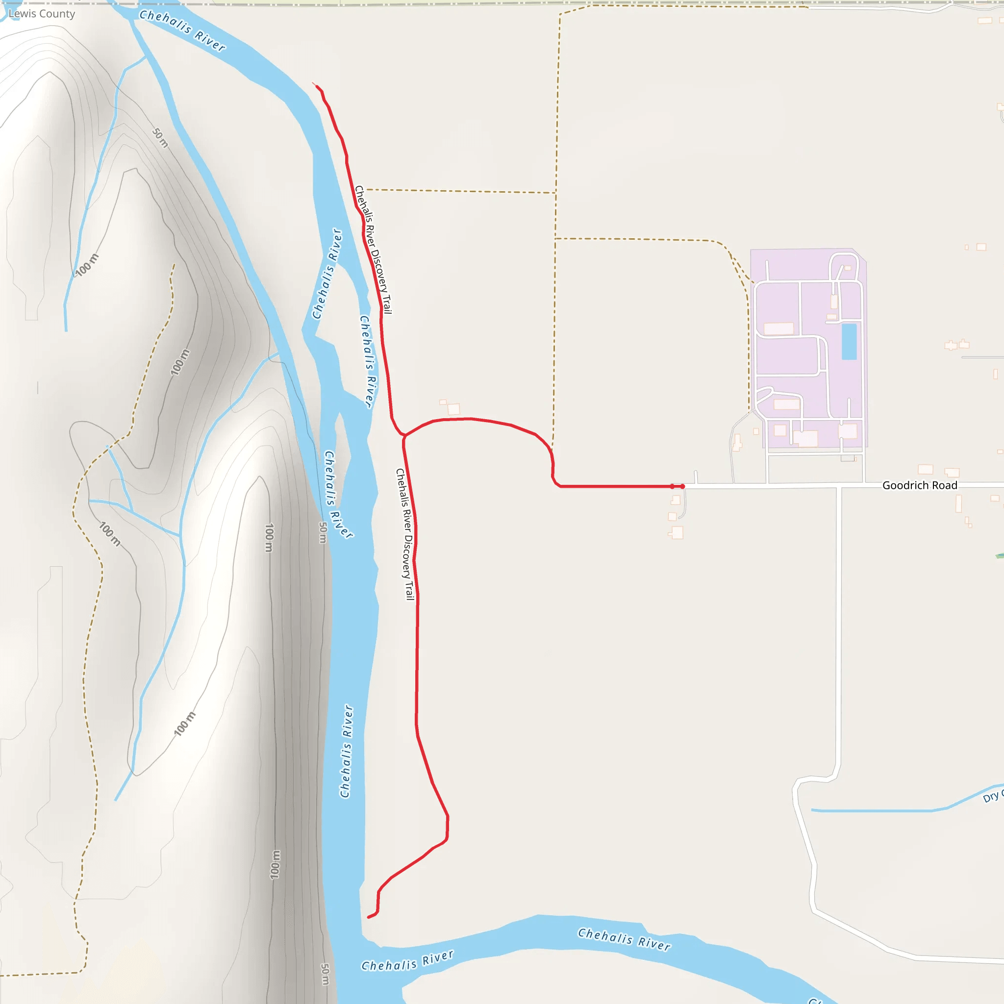 Chehalis River Discovery Trail mobile static map