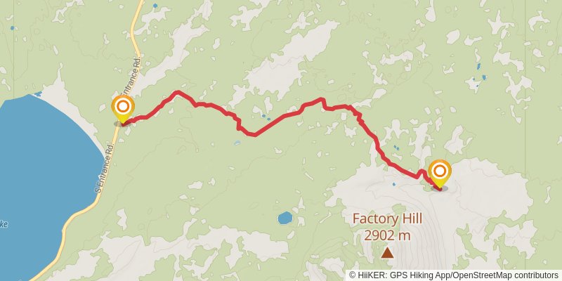 Mount Sheridan and Heart Lake via CDT stage 3 Map