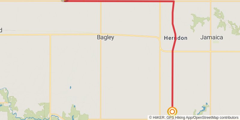 American Discovery Trail North Route stage 153 Map