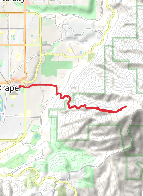 Hike on Lone Peak via Cherry Canyon Logging Trail mobile static map