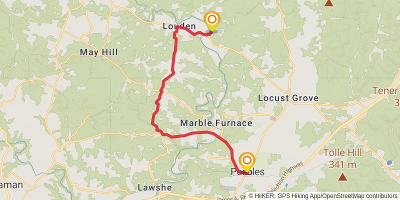American Discovery Trail North Route stage 70 Map