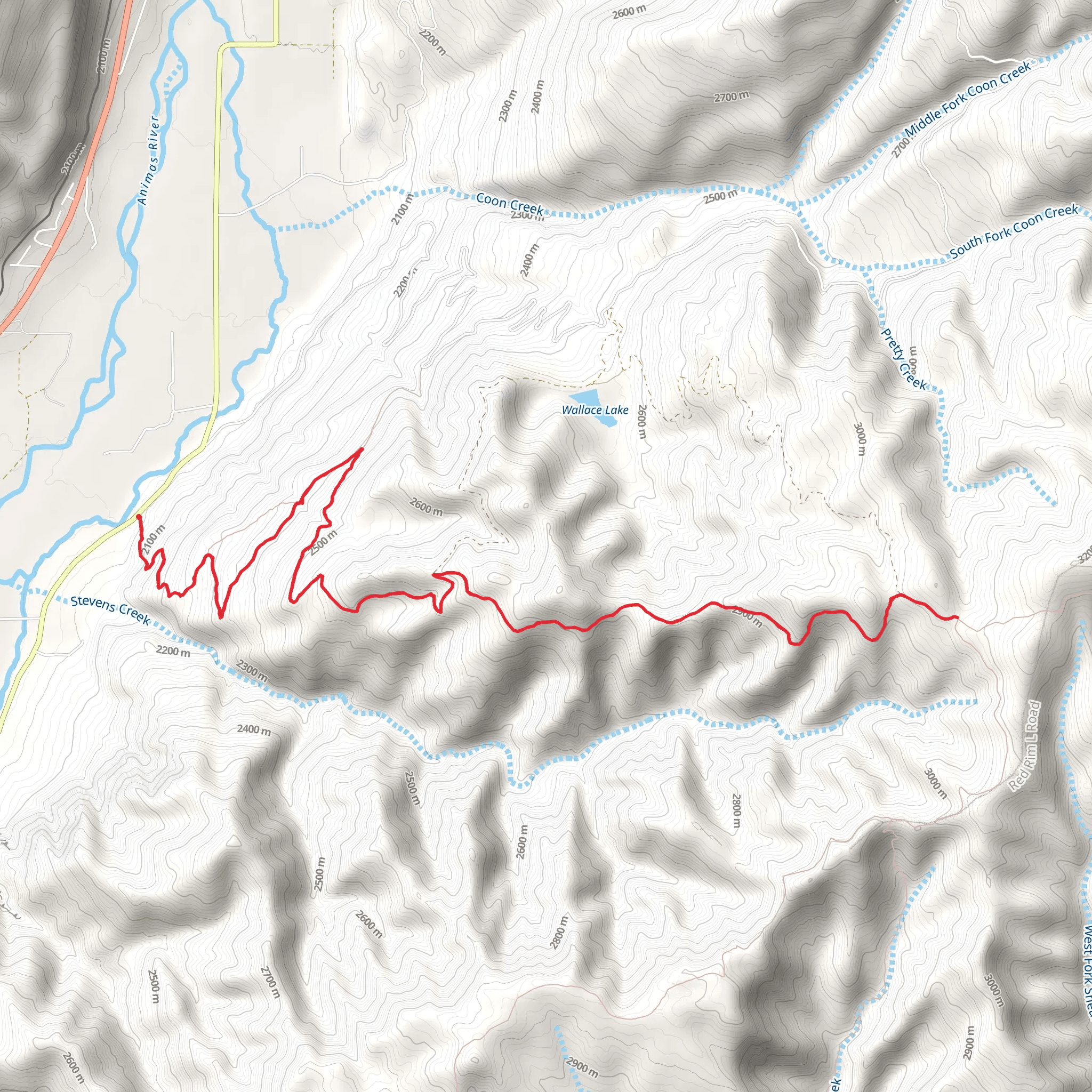 Stevens Creek Trail mobile static map
