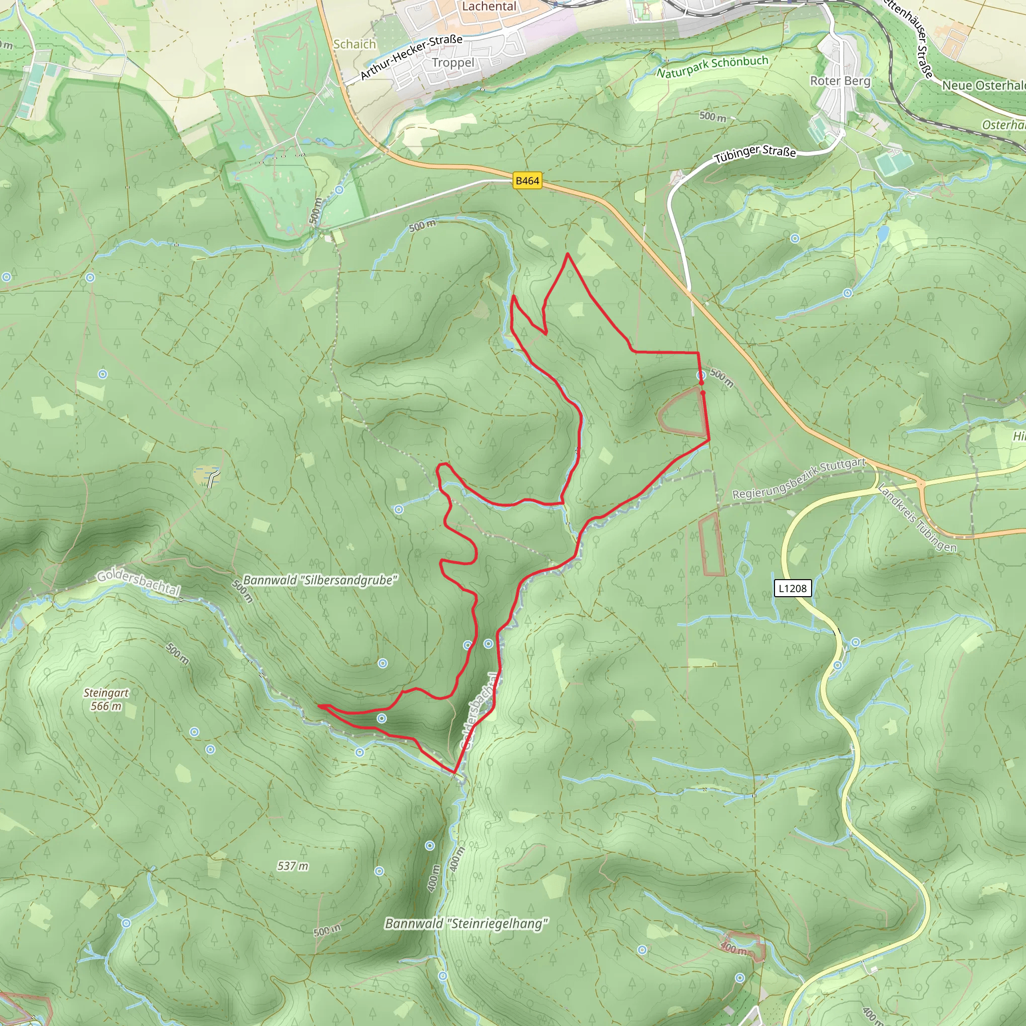 Naturpark Schonbuch Loop mobile static map