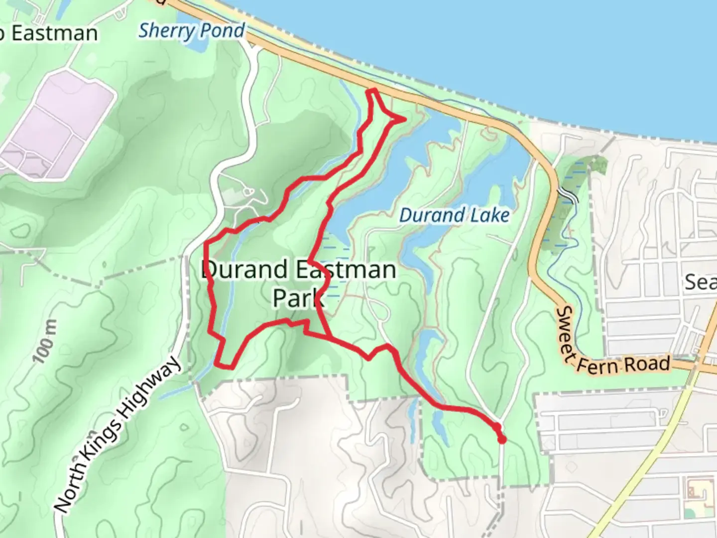 An image depicting the trail Trott Lake and Eastman Lake Loop and its surrounding area.