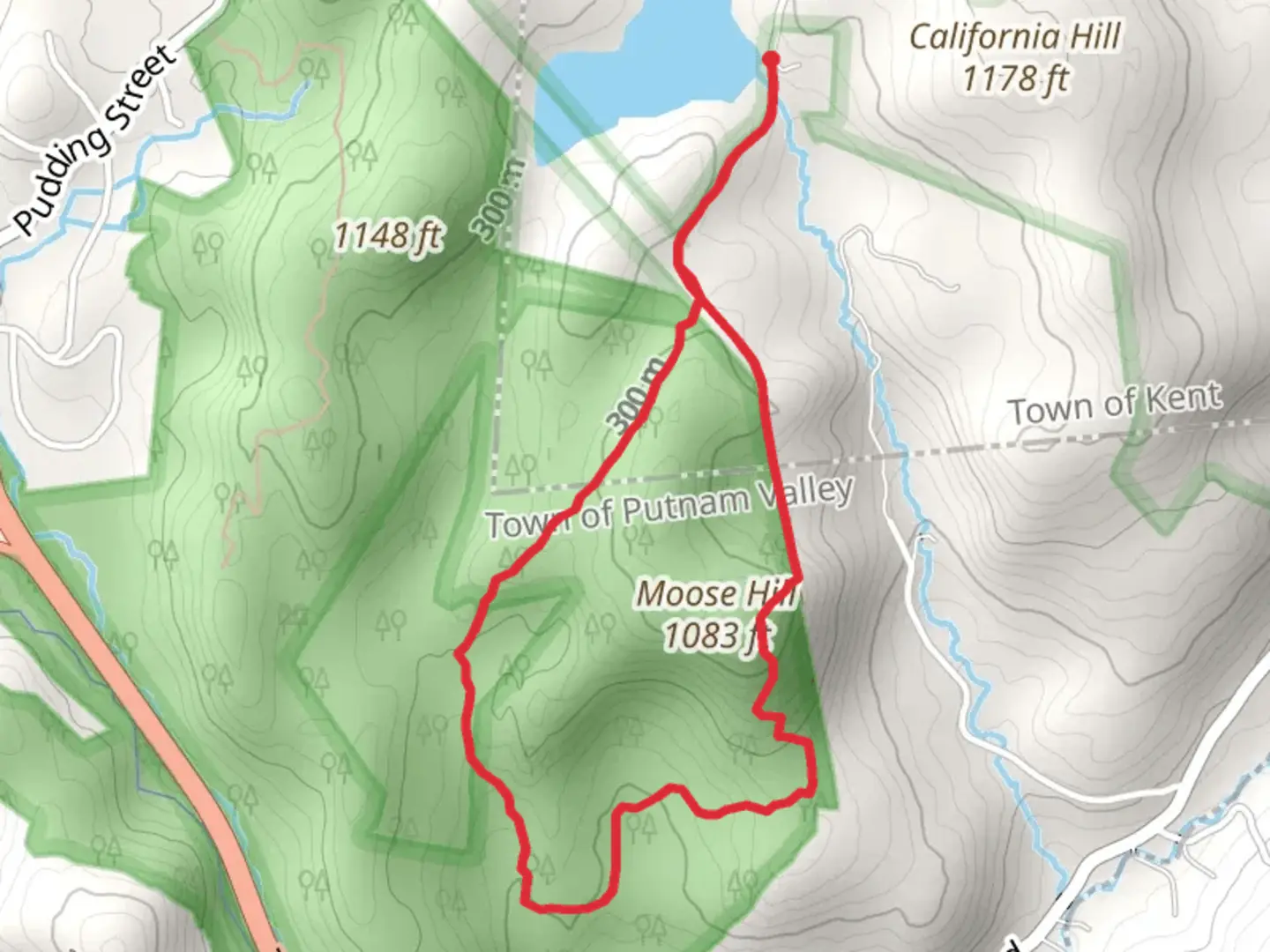 An image depicting the trail Moose Hill Loop Trail and its surrounding area.