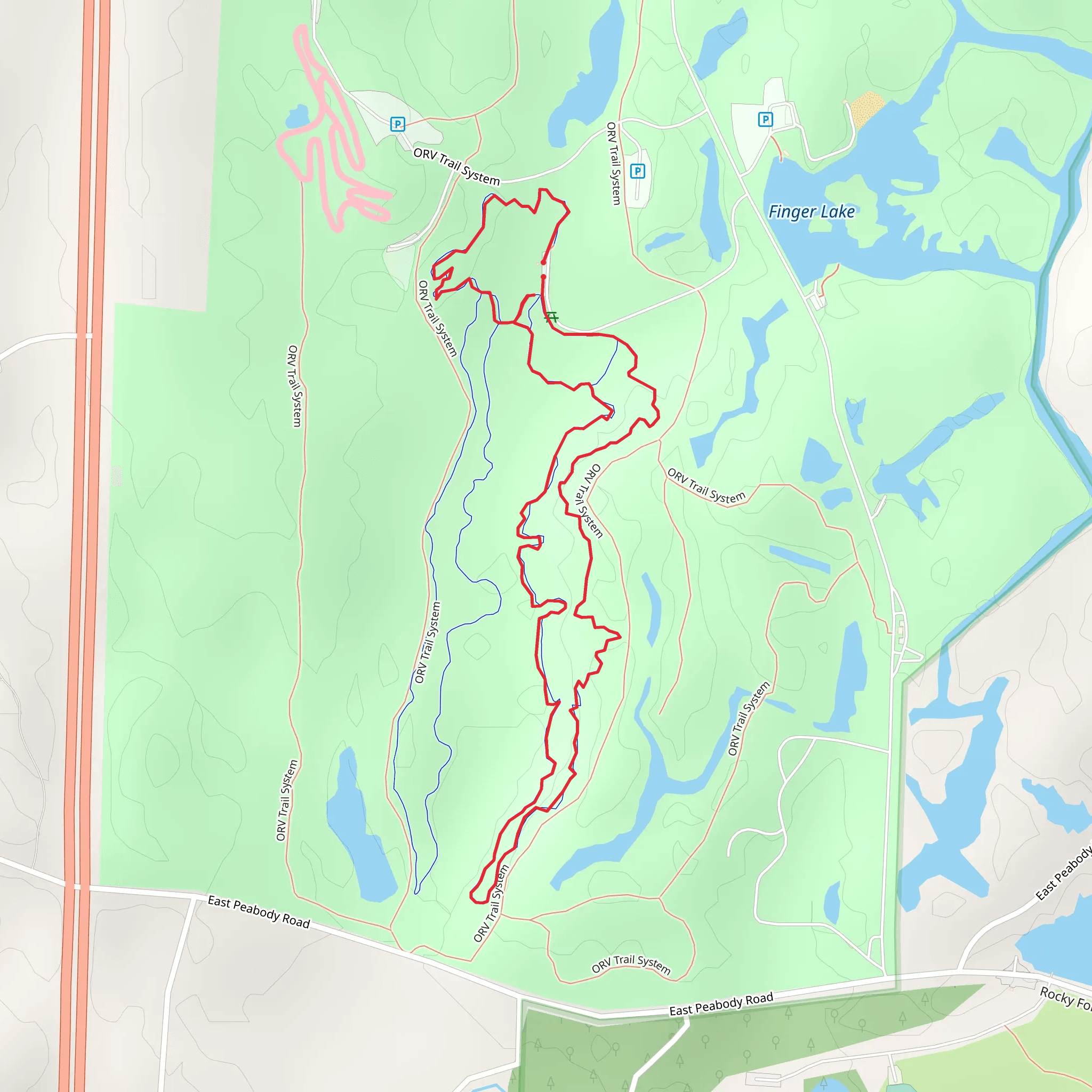 Kelley Branch Mountain Loop Trail mobile static map