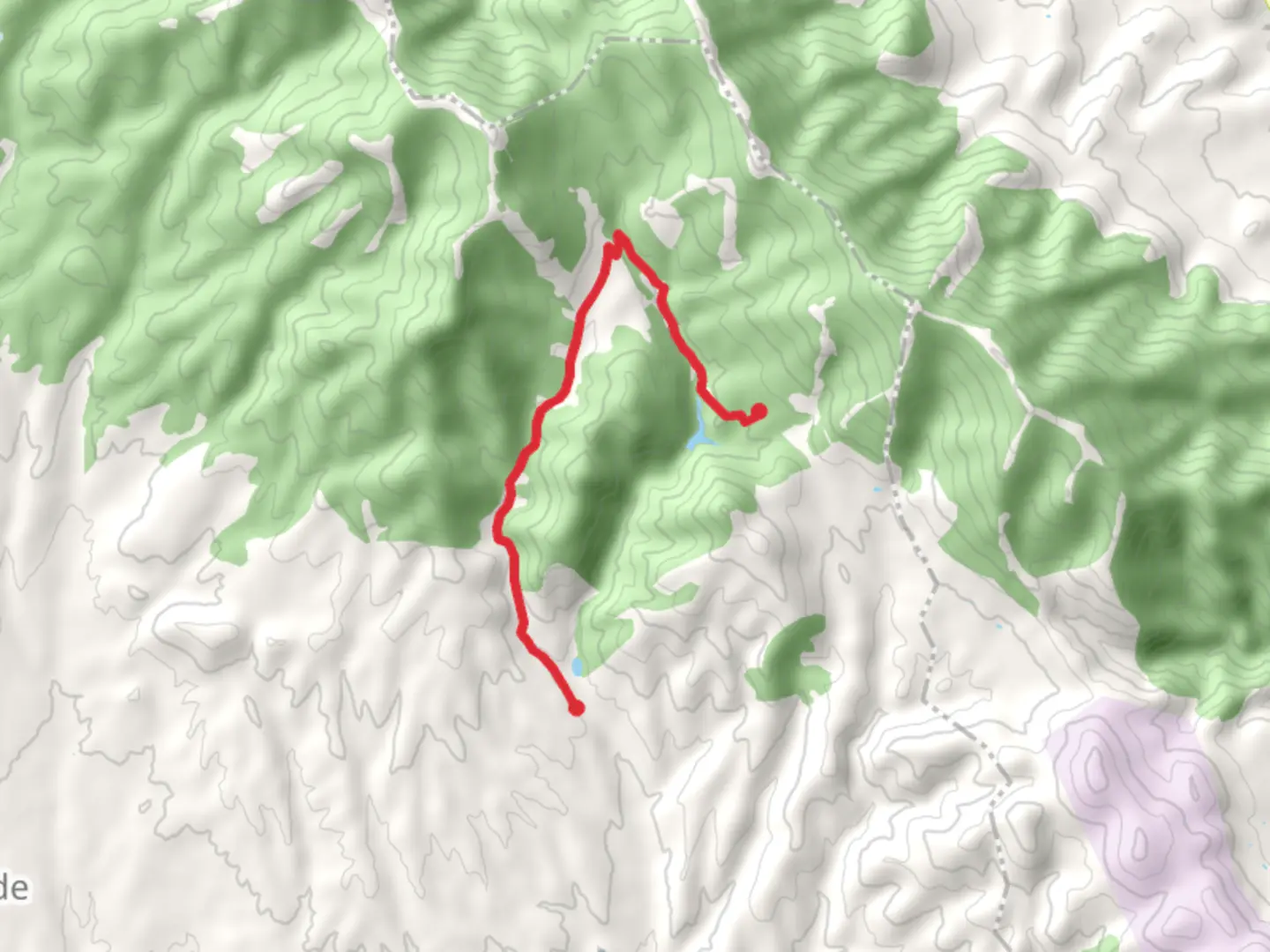 An image depicting the trail Route of the Salto de Aniñon SL Z 1 and its surrounding area.