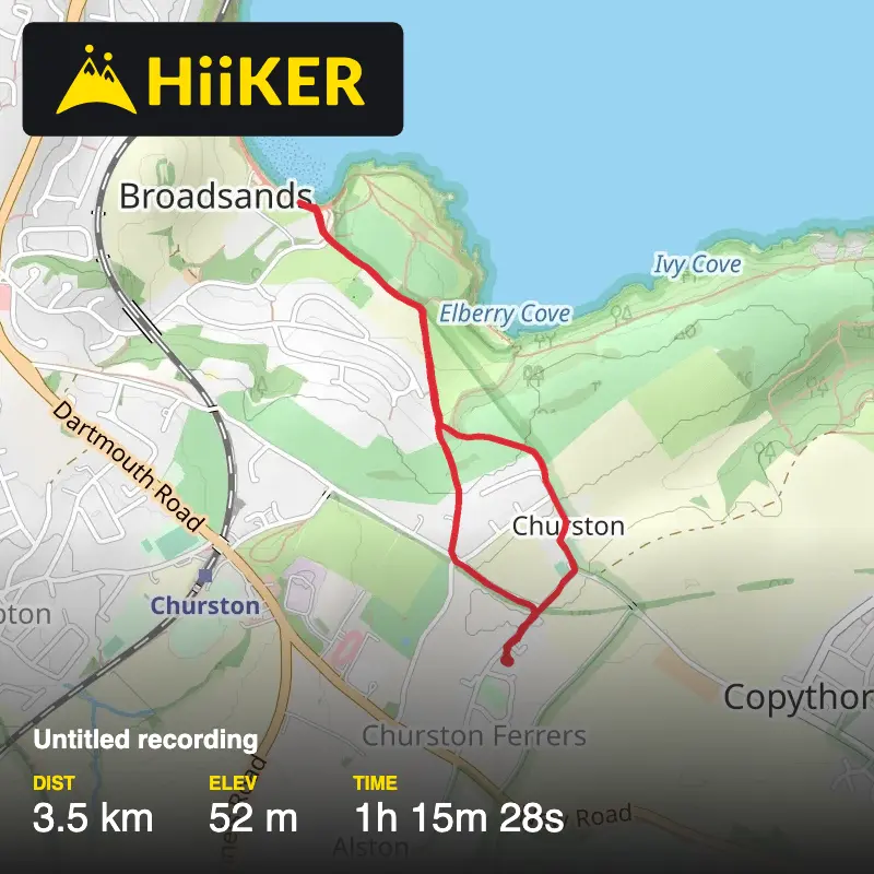 A map preview of the recording Untitled recording.