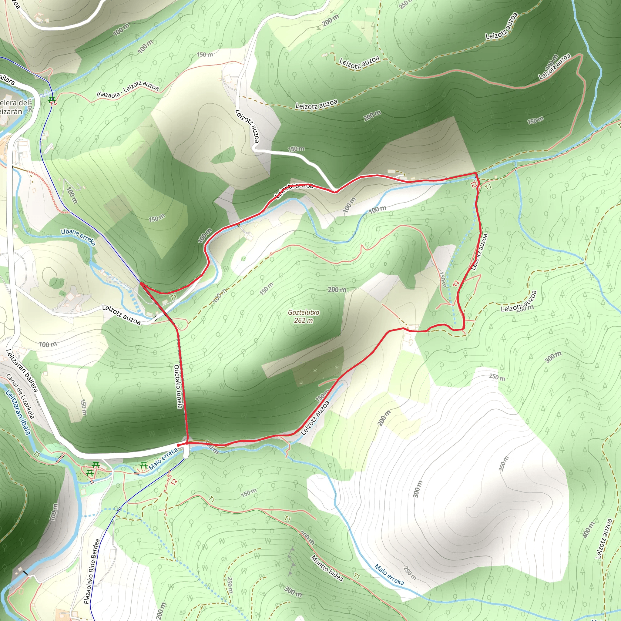 The Ubarán Route SL GI 30 mobile static map
