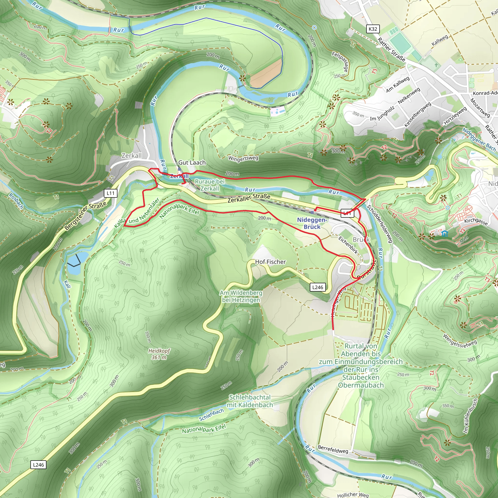 Rur from Nideggen-Brueck mobile static map