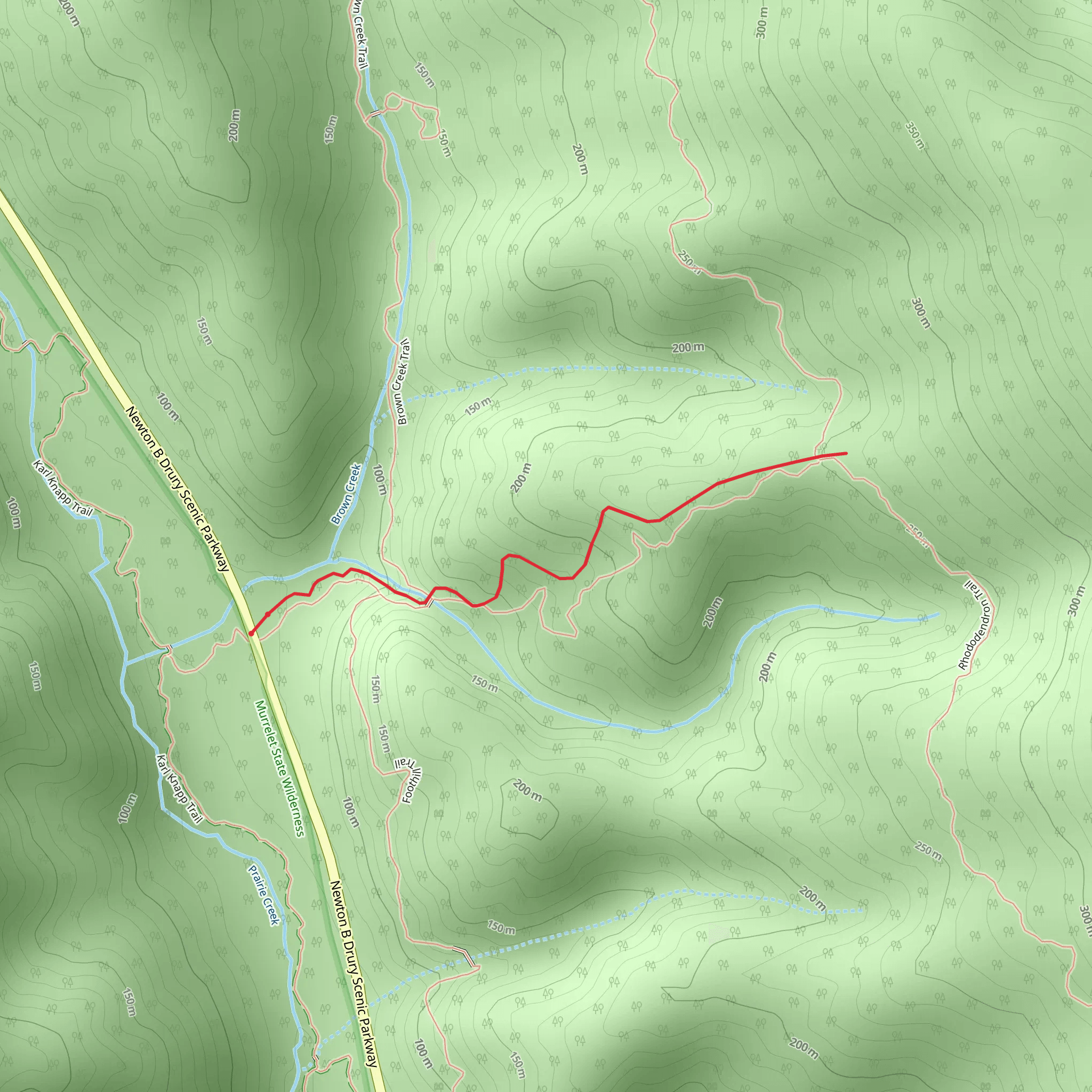 South Fork Trail mobile static map