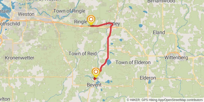 Ice Age National Scenic Trail stage 36 Map