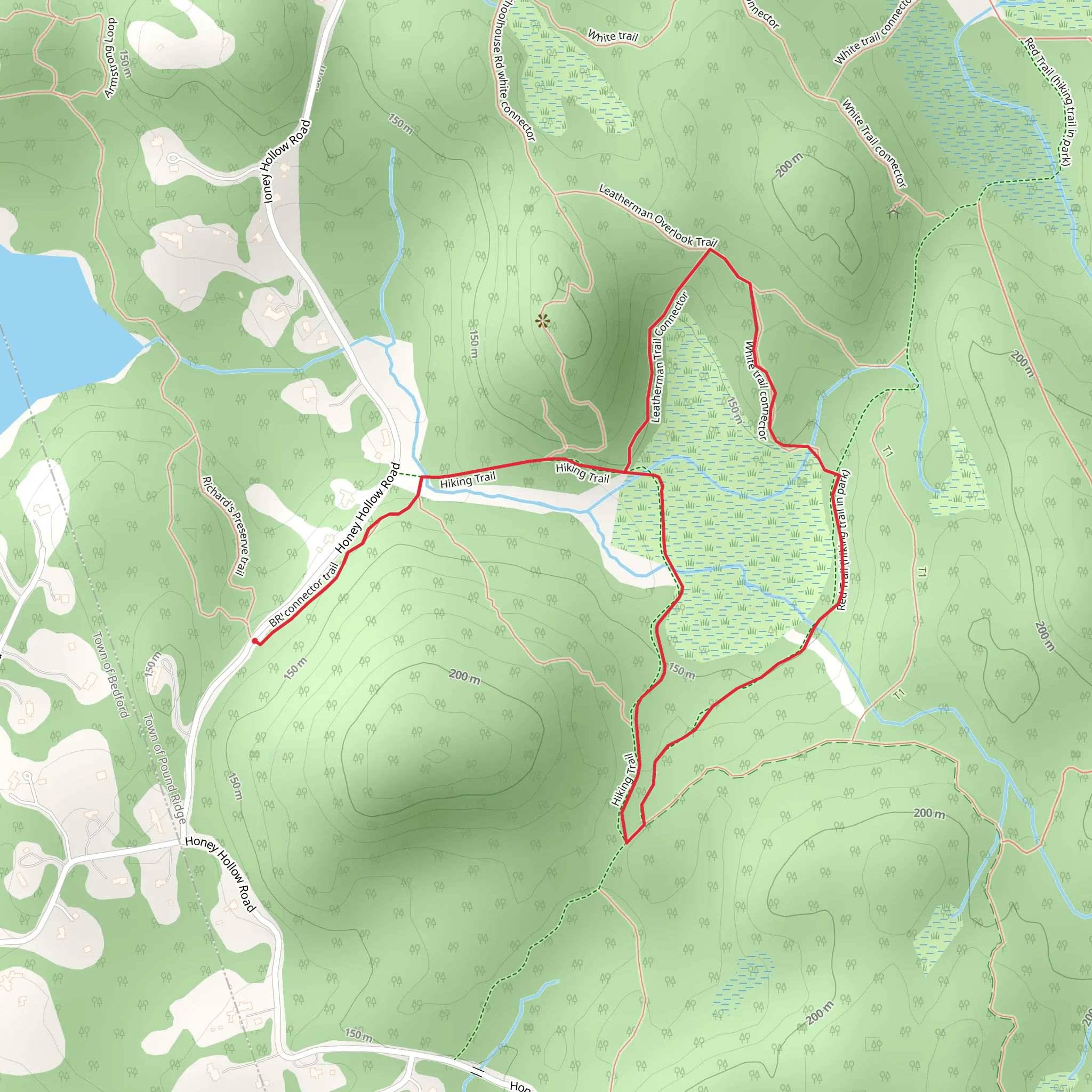 Leatherman Trail Connector Loop via BRLA connector Trail mobile static map