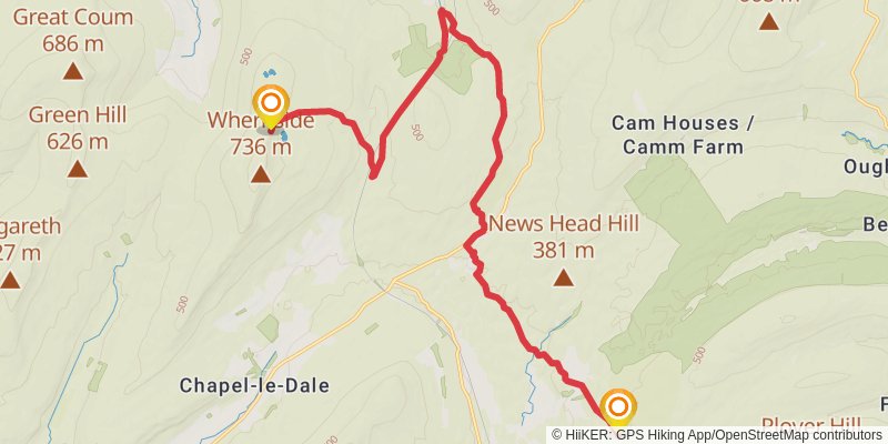 40 Miles Hostels and Peaks Walk stage 3 Map