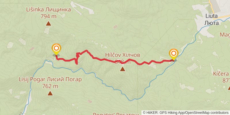 Trans Carpathian Hike alt 1 Map