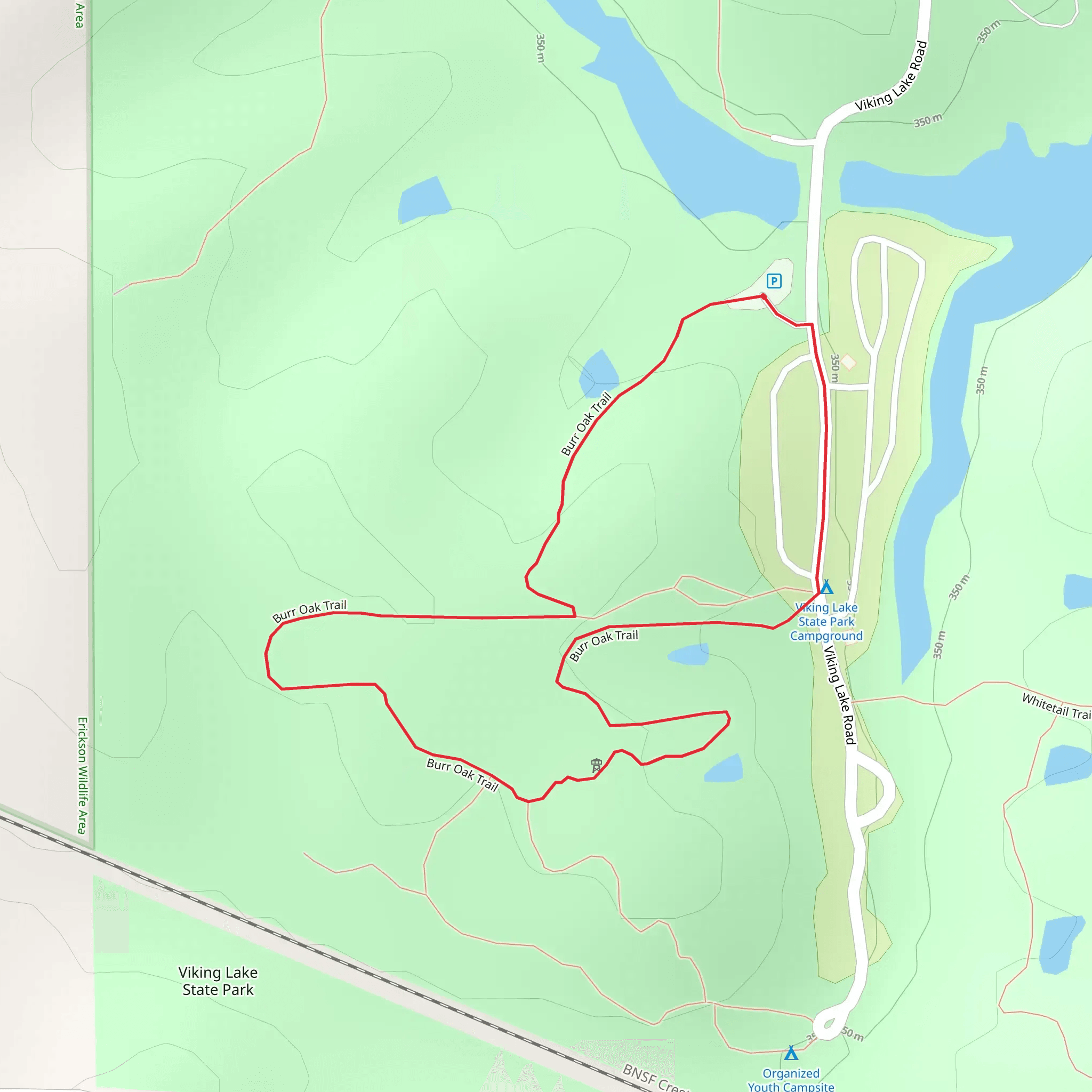 Burr Oak Loop Trail mobile static map