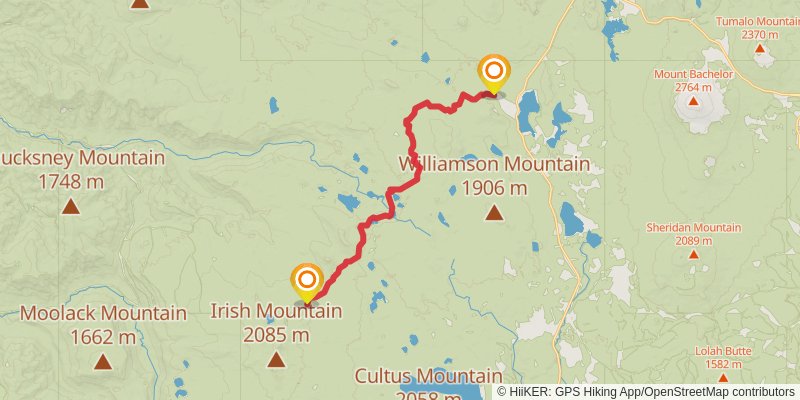 Pacific Crest Trail - Mount Hood To Mount Mcgloughlin stage 16 Map