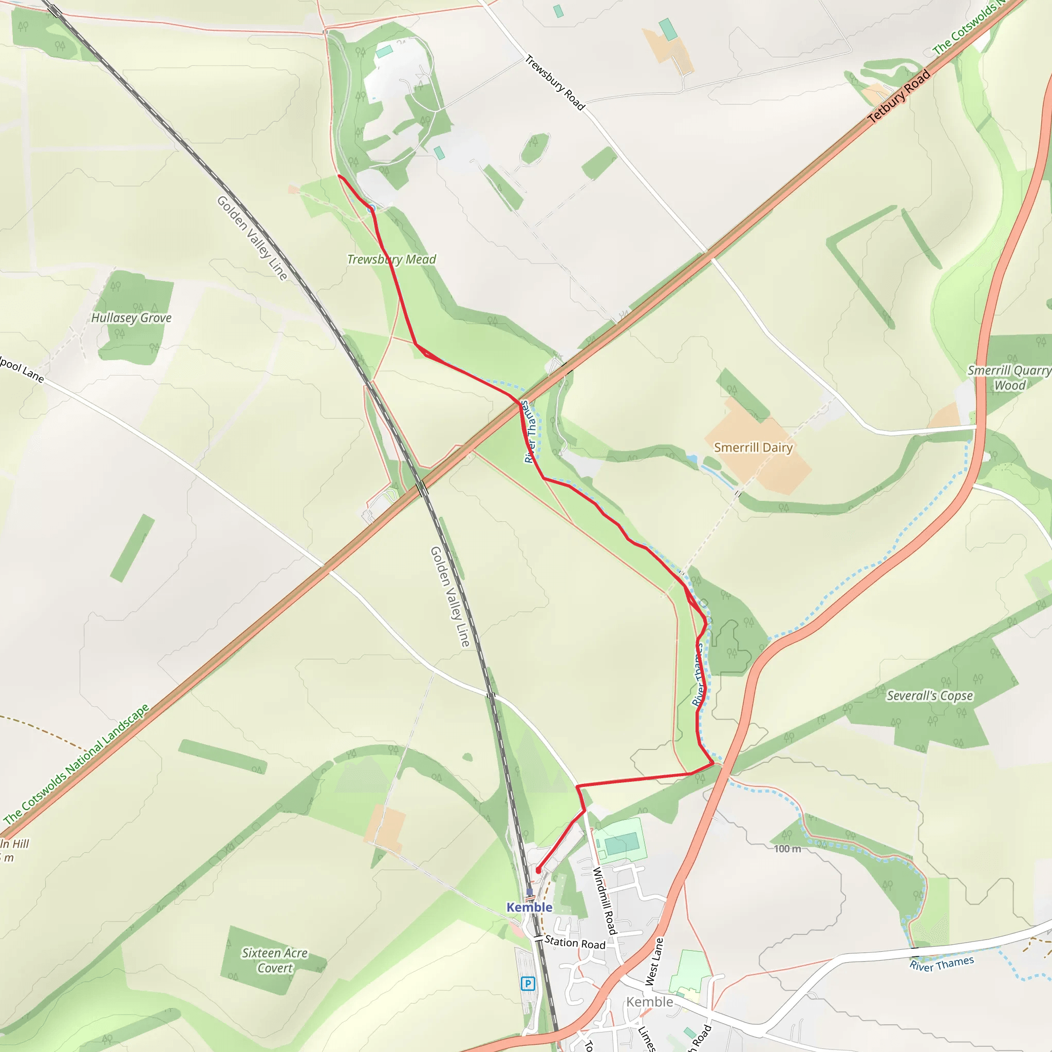 Source of the Thames mobile static map