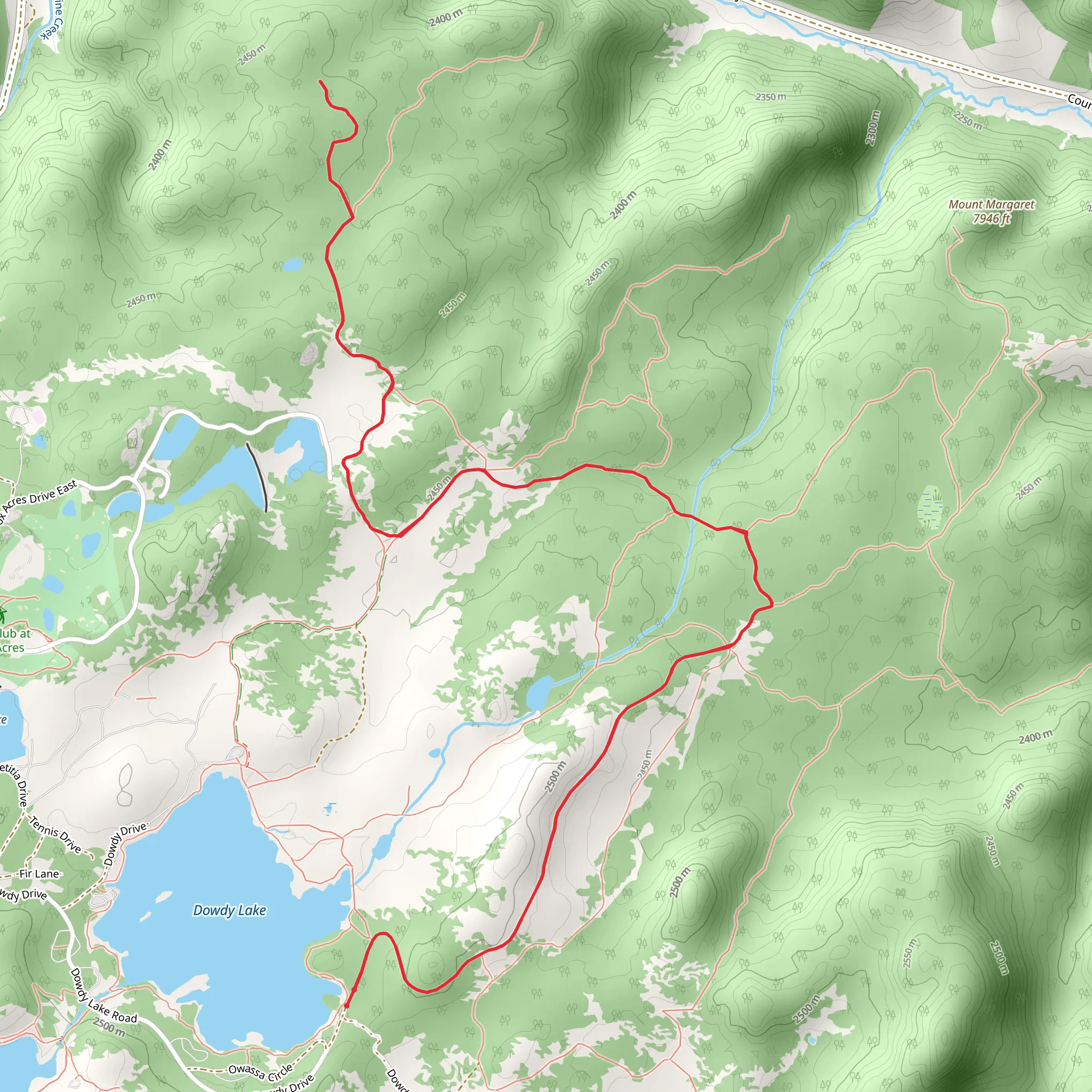 Columbine via Est Dowdy Trail mobile static map