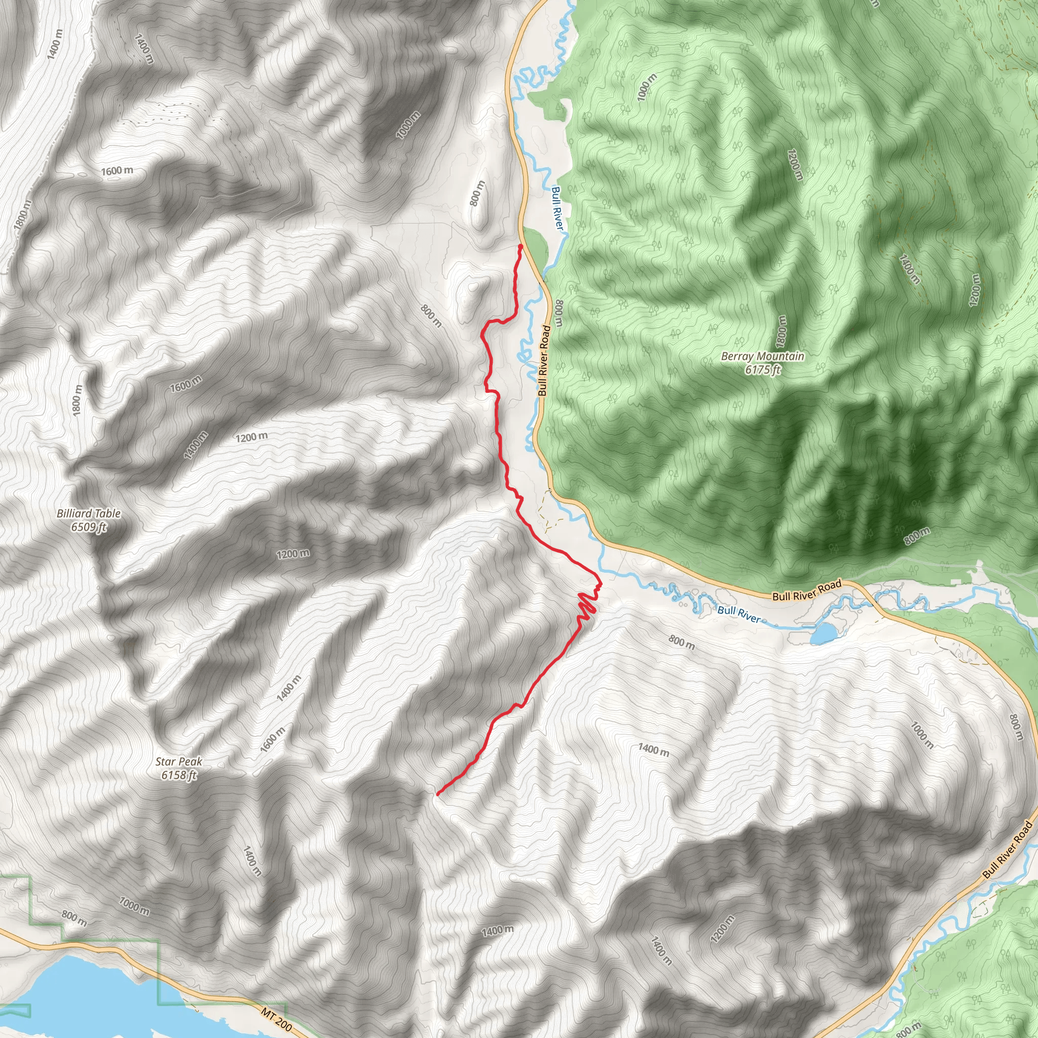 Napoleon Gulch Trail via Dry Creek Trail mobile static map