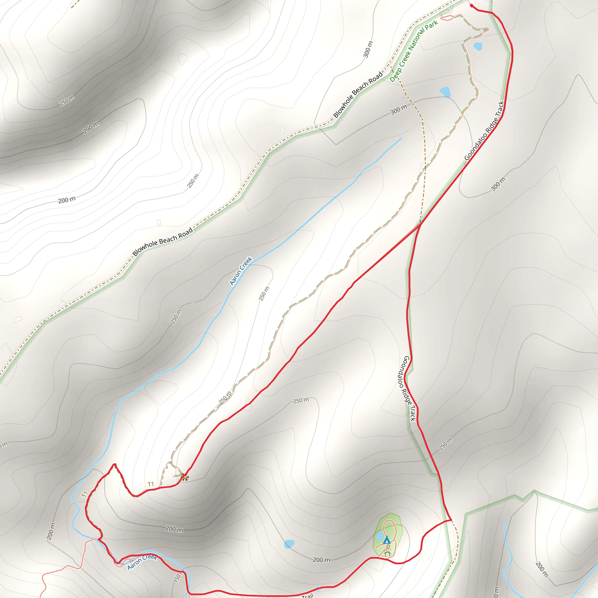 Aaron Creek Circuit Track mobile static map