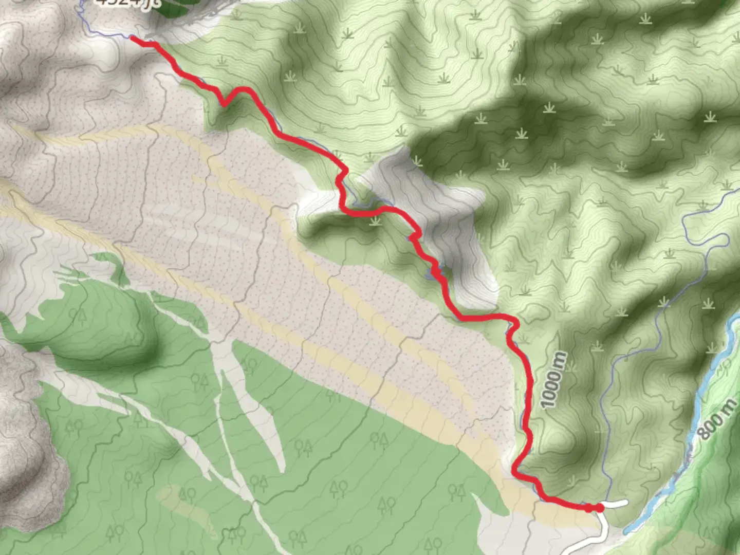 An image depicting the trail Ape Canyon Trail and its surrounding area.