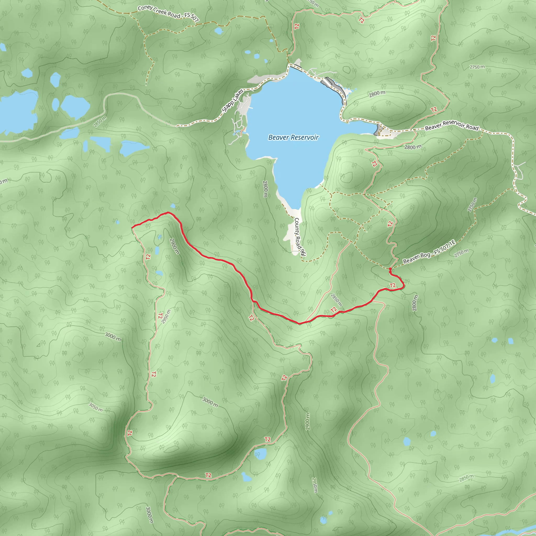 Baptiste via Sourdough Trail mobile static map