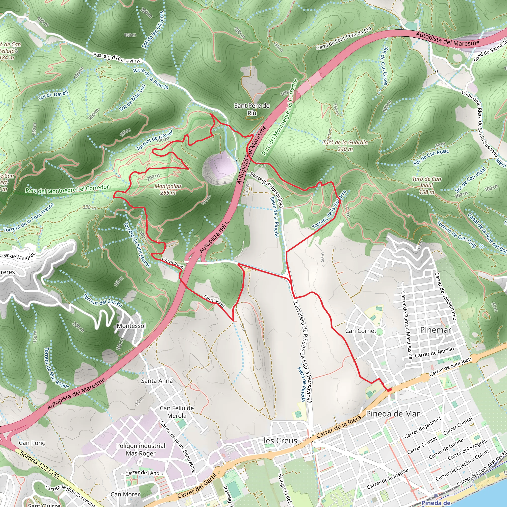 Pineda de Mar SL C 101 mobile static map