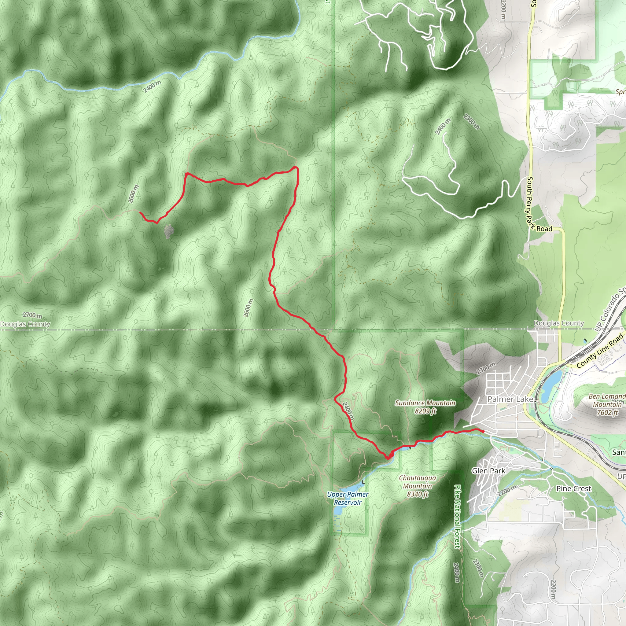 La Deux Réservoirs and Harrison Plane Crash Trail mobile static map