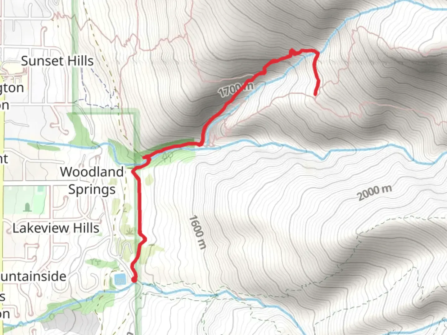 An image depicting the trail Hornet Canyon Trail and its surrounding area.