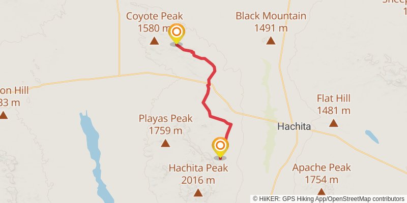 Continental Divide Trail - New Mexico stage 4 Map