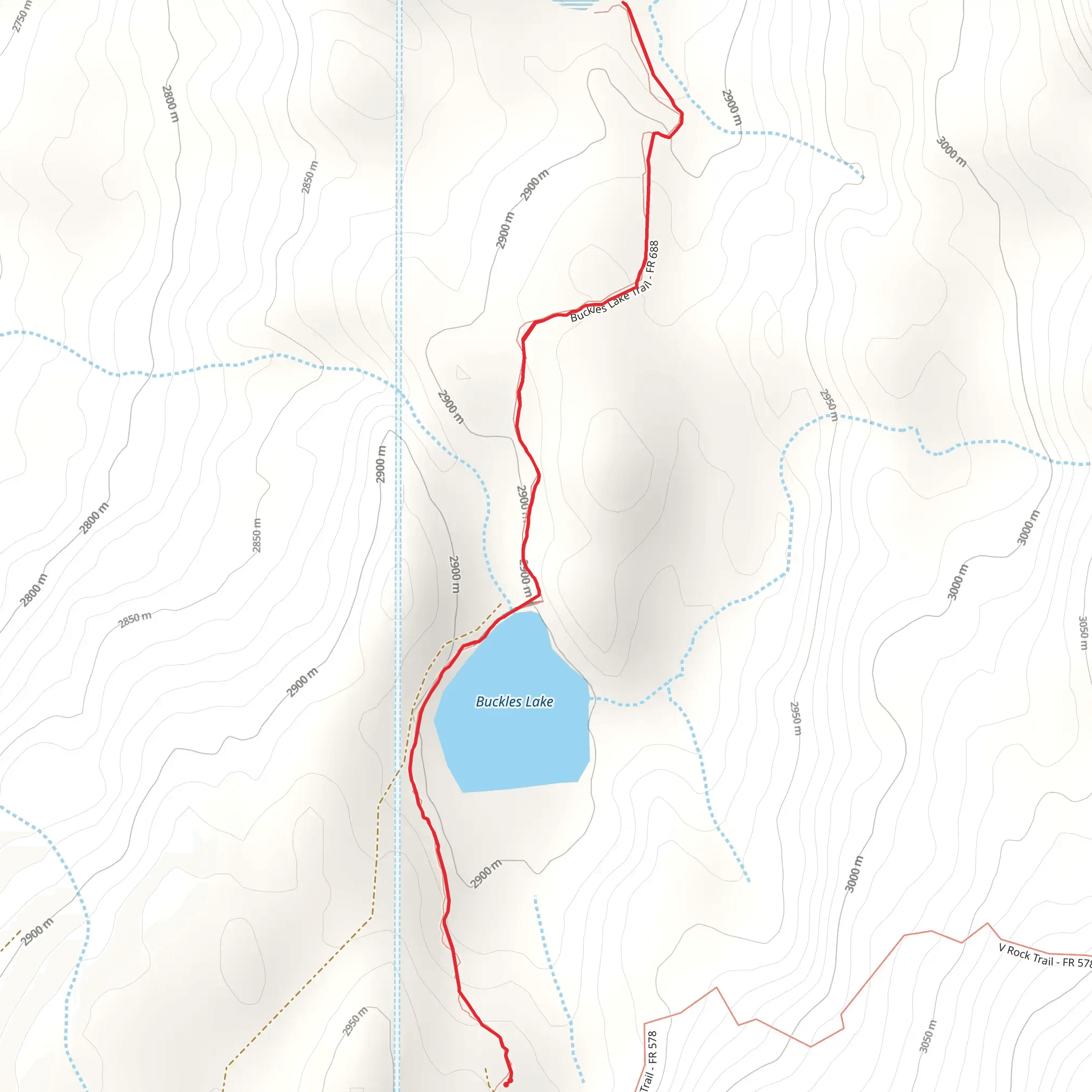 Buckles and Harris Lake Trail mobile static map