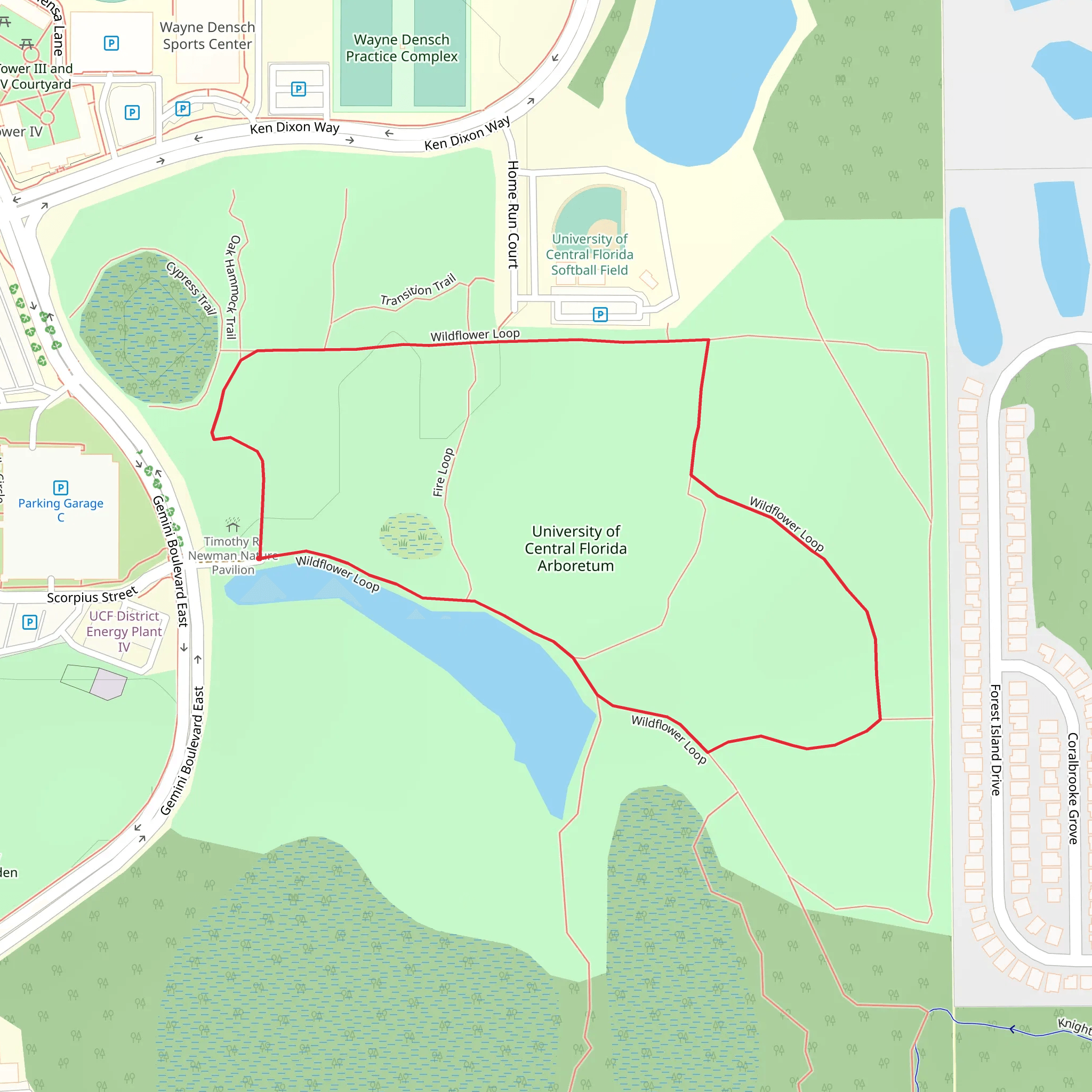 Wildflower Loop mobile static map