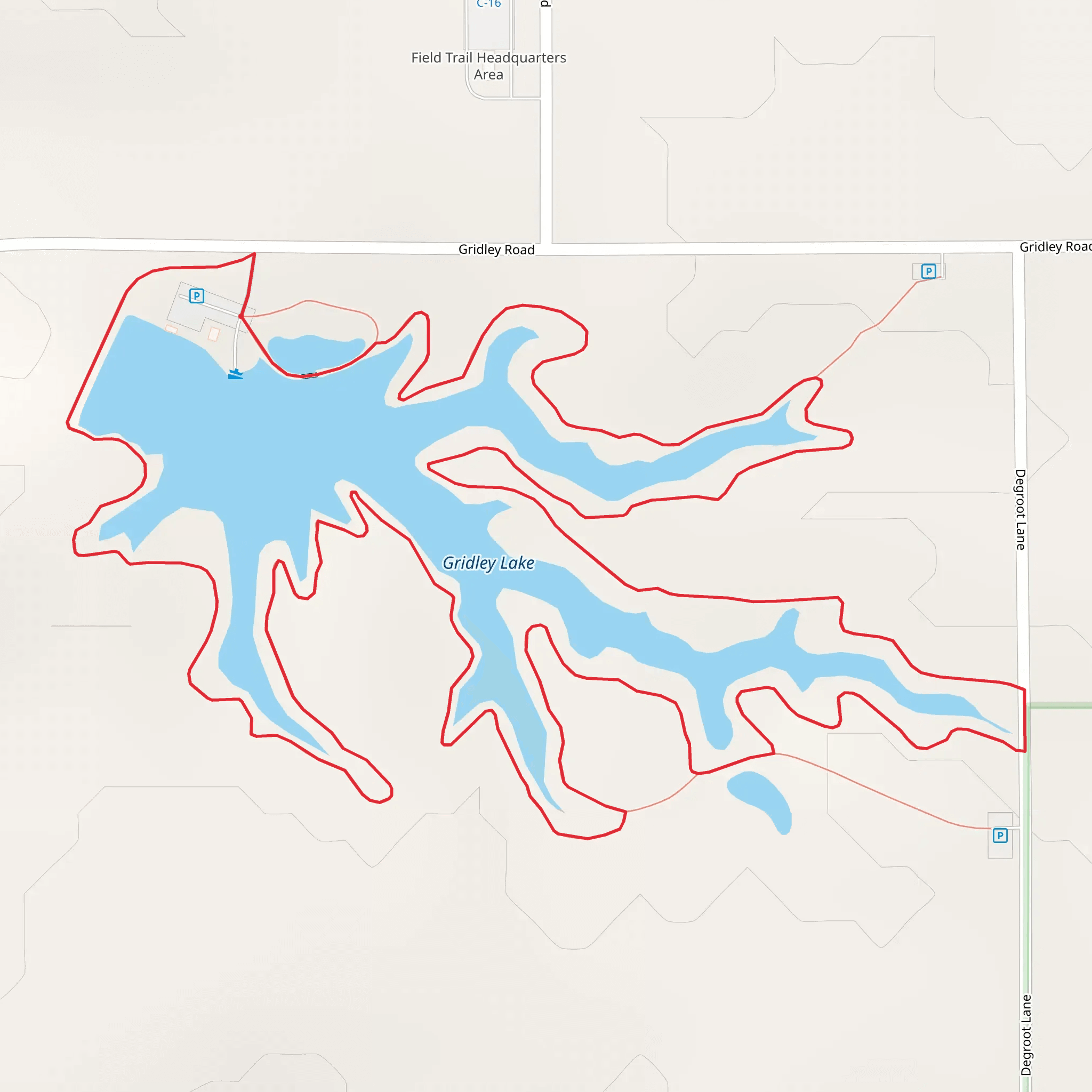 Gridley Lake Loop mobile static map