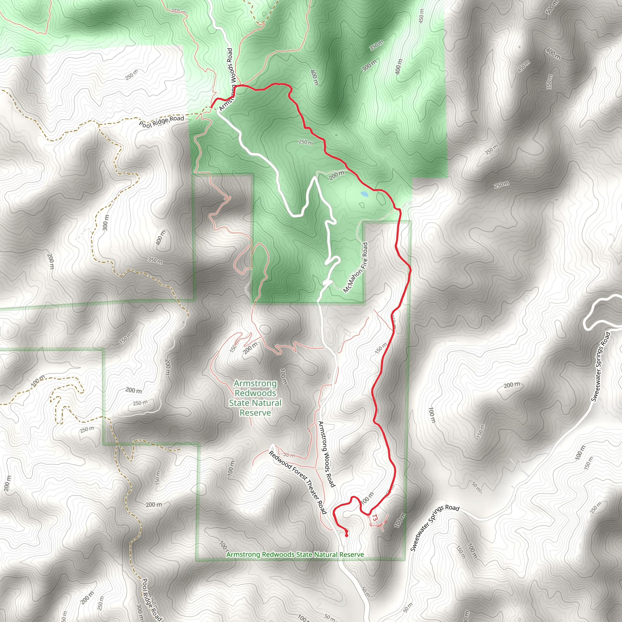 East Ridge Trail mobile static map