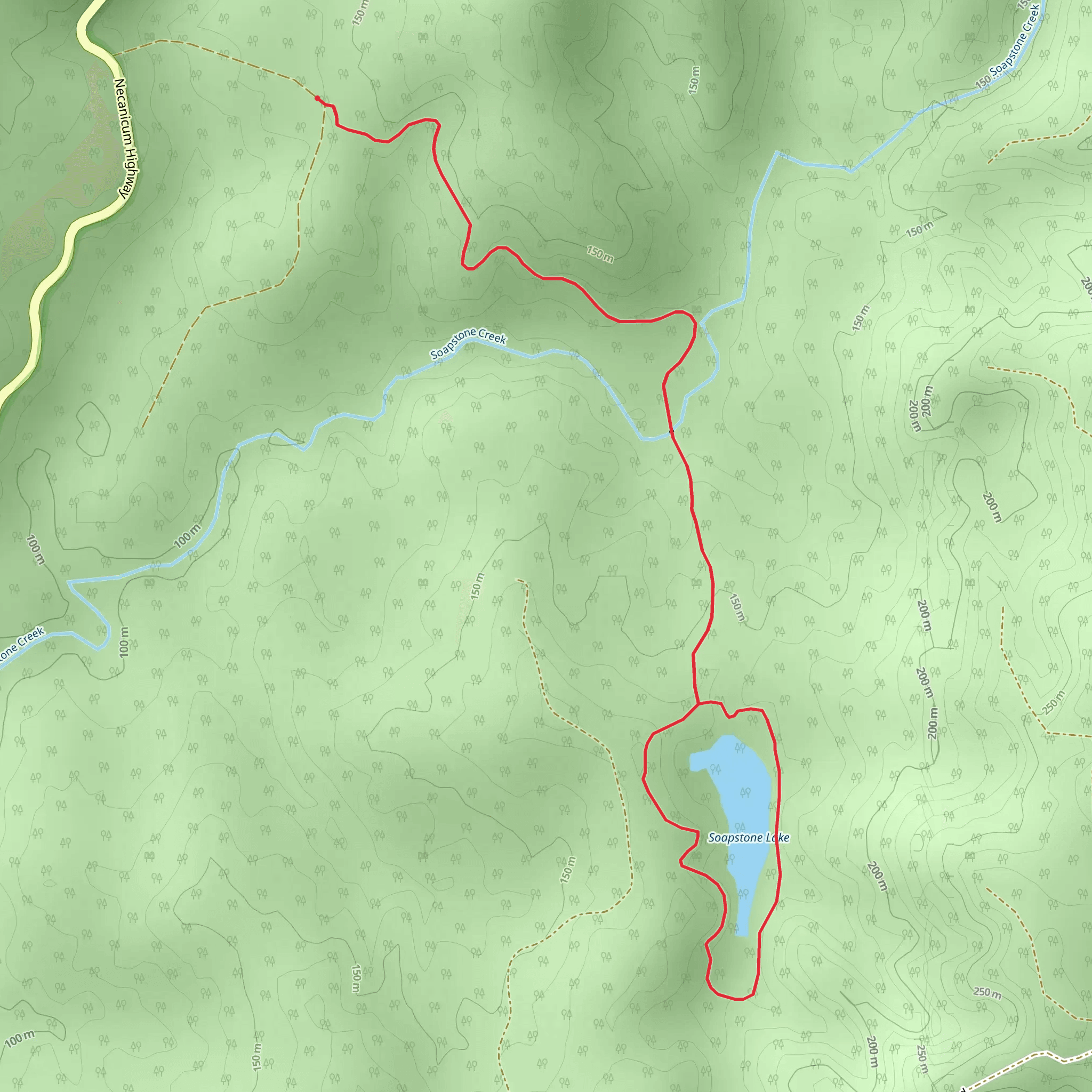 Soapstone Lake Loop mobile static map