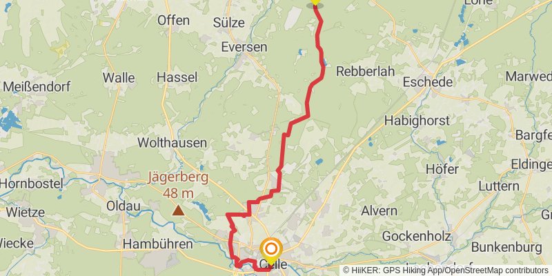 Heidschnuckenweg stage 10 Map