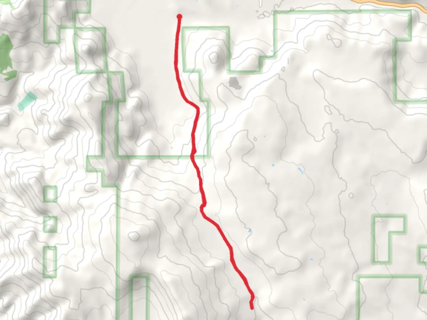 An image depicting the trail Burnt Creek Out and Back and its surrounding area.