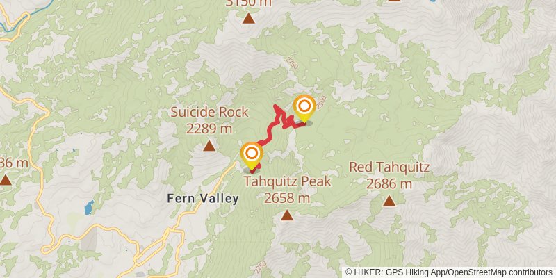 Pacific Crest Trail - Southern California spur 1 Map