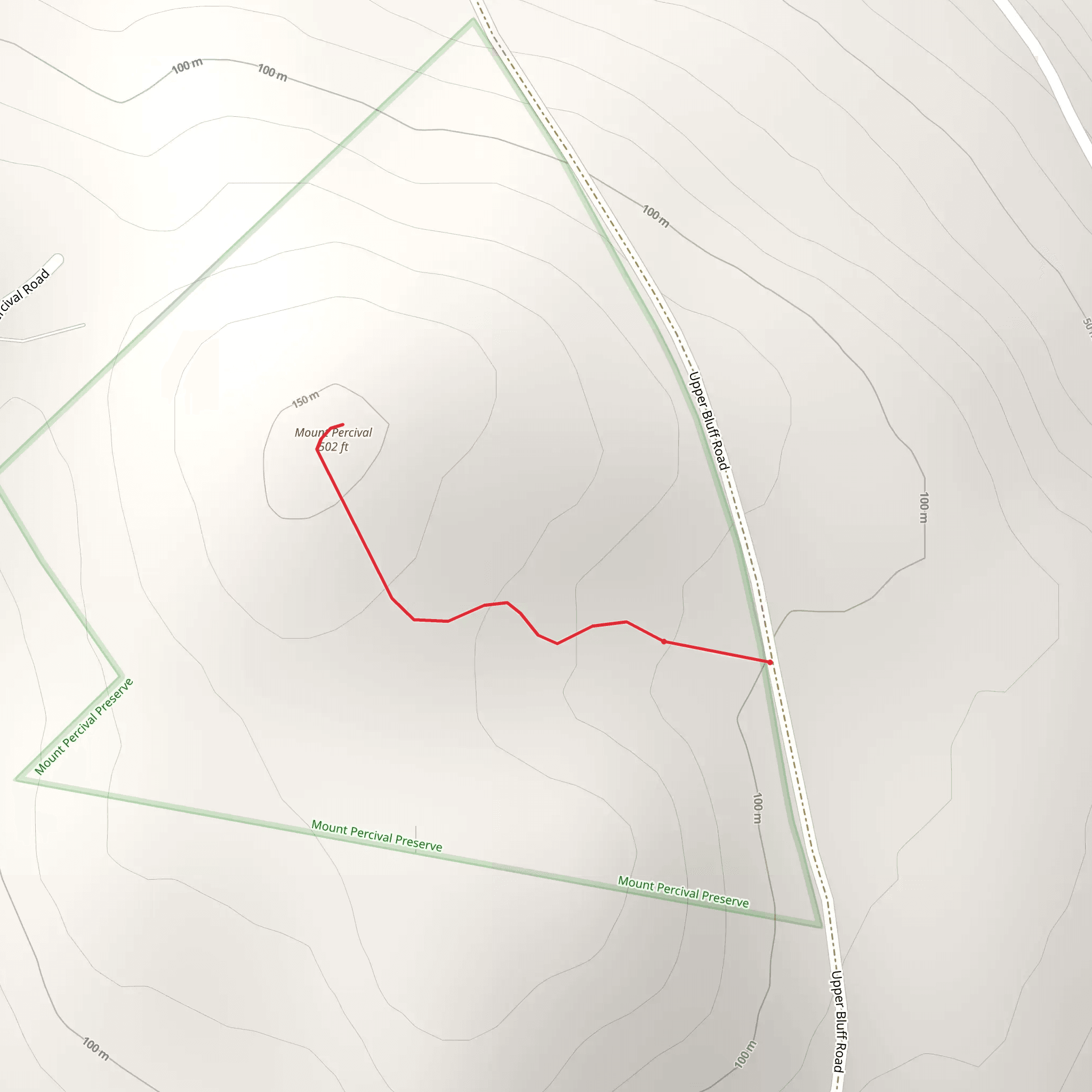 Mount Percival Trail mobile static map