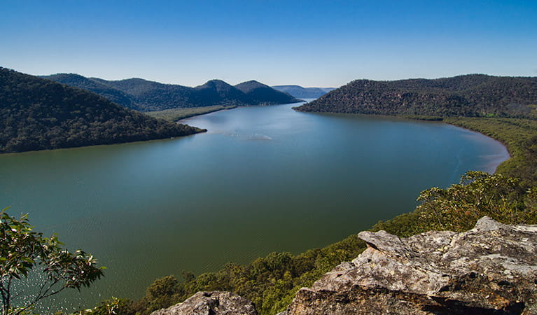 An image depicting the trail Marramarra National Park and its surrounding area.