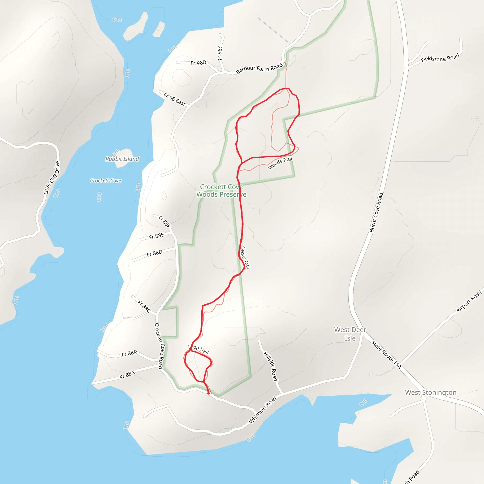 Crockett Cove Road Loop mobile static map