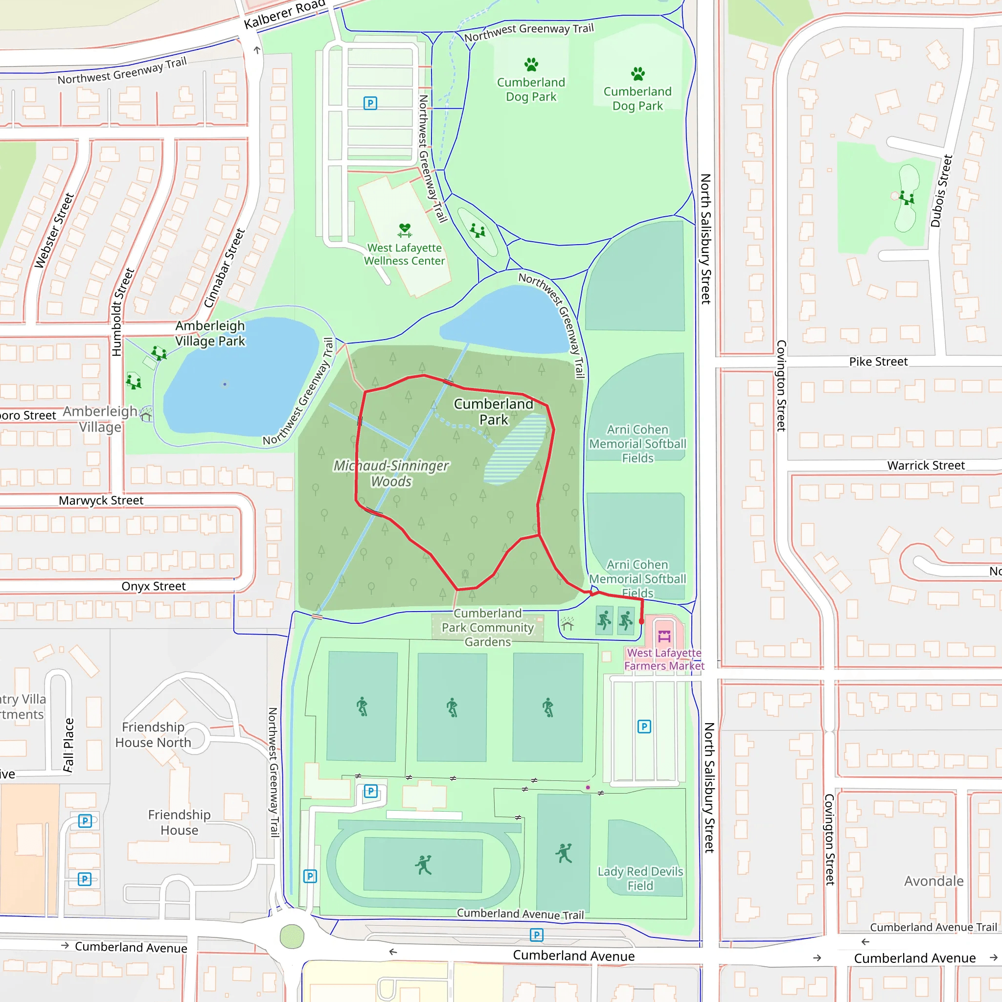 Cumberland Park Loop mobile static map