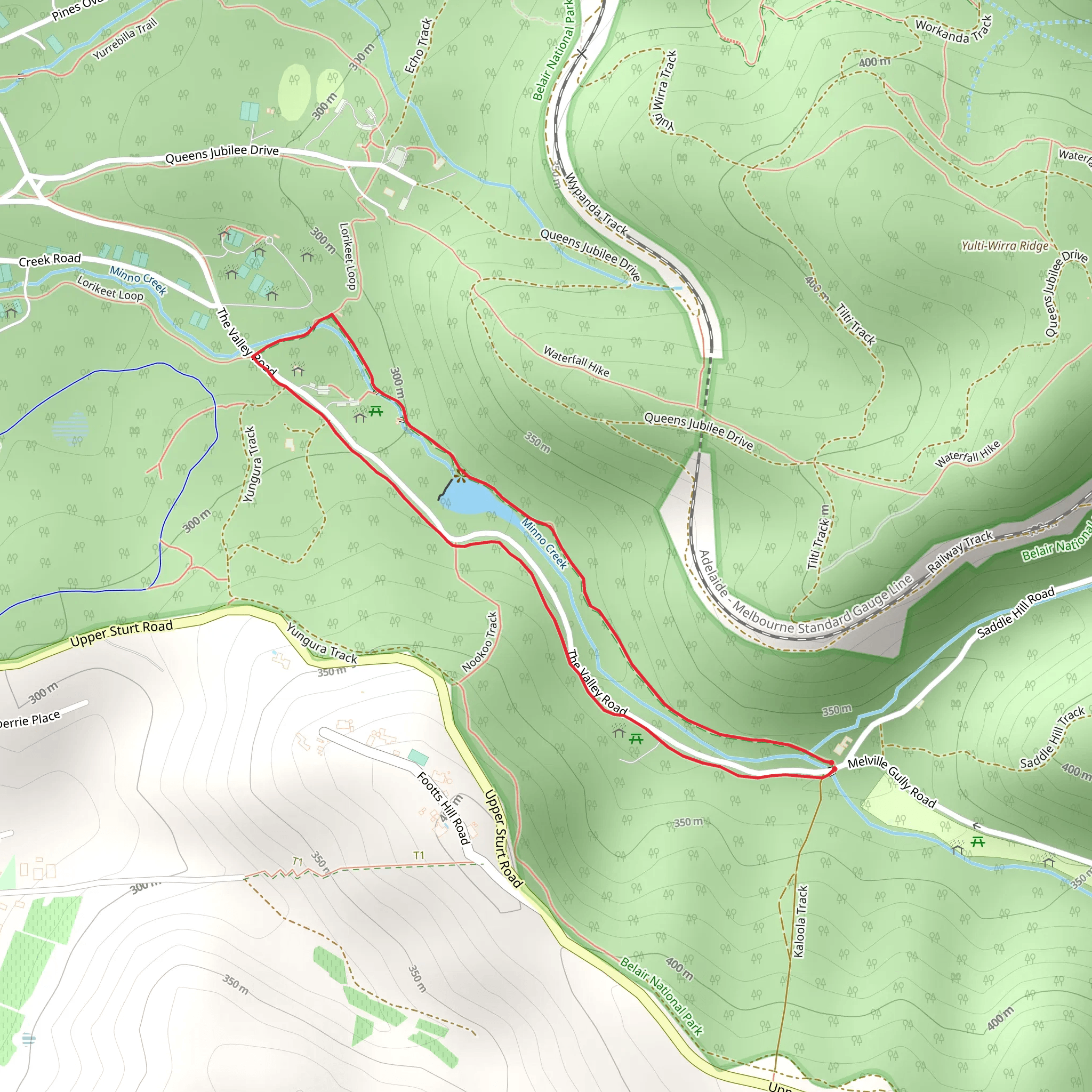 Valley Loop Hike - Belair National Park mobile static map
