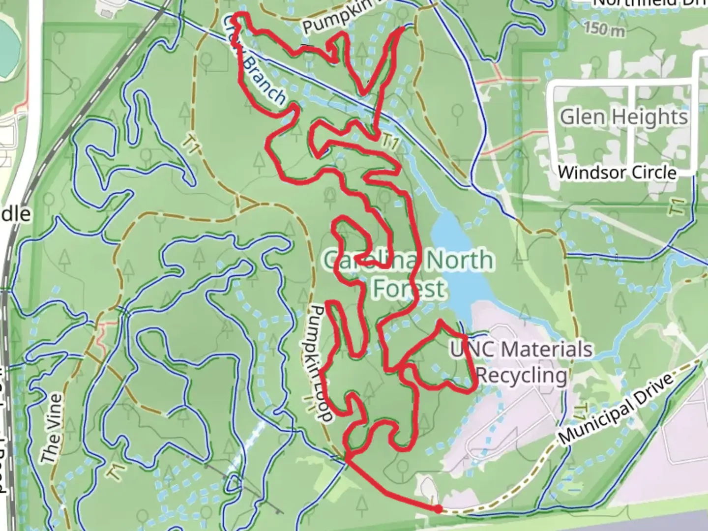 An image depicting the trail Crow Branch Overlook Loop and its surrounding area.