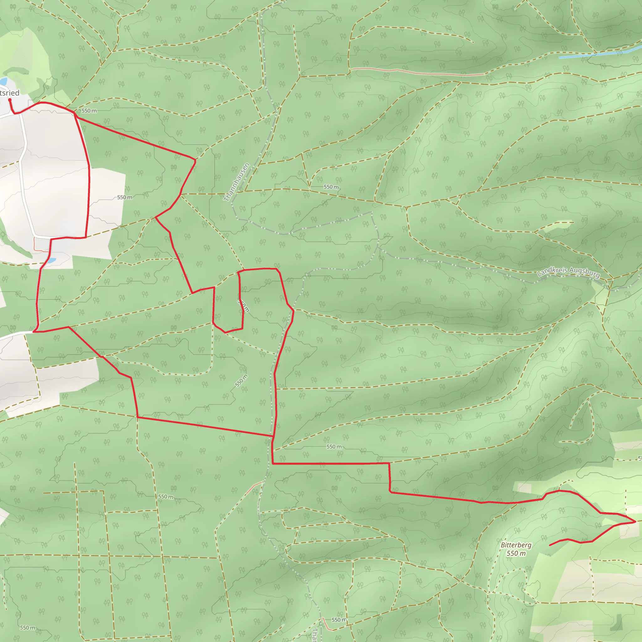 Bitterberg via Rund um den Gehren mobile static map